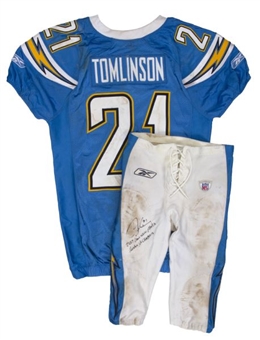 LaDainian Tomlinson Game Used and Signed  2007 San Diego Chargers Uniform Worn for 4 TD Game 10/14/07 (PSA/DNA-NFL Auction COA)